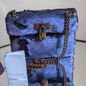 KURT GEIGER Sequin BRIXTON Crossbody Bag 💜💙🩵💜💙🩵